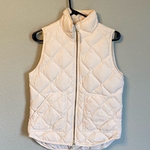 J Crew Cream Puffer Vest